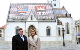 City tour with the spouse of the President of Croatia, Mr. Jakov Kitarović.