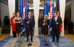 A state dinner hosted by the President of Croatia, Kolinda Grabar-Kitarović.