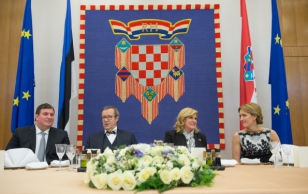 A state dinner hosted by the President of Croatia, Kolinda Grabar-Kitarović.