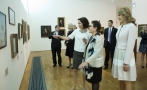 Soome riigipea abikaasa Jenni Haukio ja Ieva Ilves külastasid KUMU kunstimuuseumi.