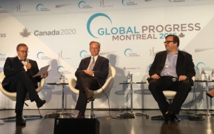 President Ilves juhatas Montrealis Global Progress Summit’il digiühiskonna ja demokraatia teemalist paneeli, kus osalesid teiste hulgas endine Google’i tegevdirektor ja praegu Alphabet Inc’i juhtiv Eric Schmidt ning LinkedIn’i kaasasutaja Reid Hoffman.