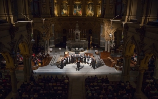 Arvo Pärdi ja Vox Clamantise uue plaadi ''The Deer's Cry'' esitluskontsert New Yorgis St. Francis Xavier'i kirikus.