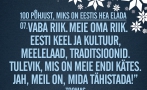 100 põhjust, miks on Eestis hea elada tänukõne